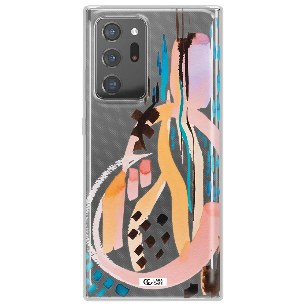 Watercolor Brush Paint Samsung Note 20 Ultra Clear TPU Case