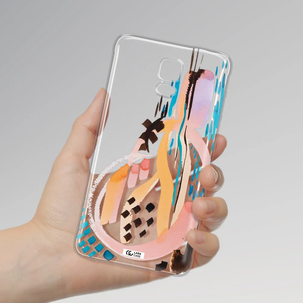 Watercolor Brush Paint Samsung Note 4 Clear TPU Case