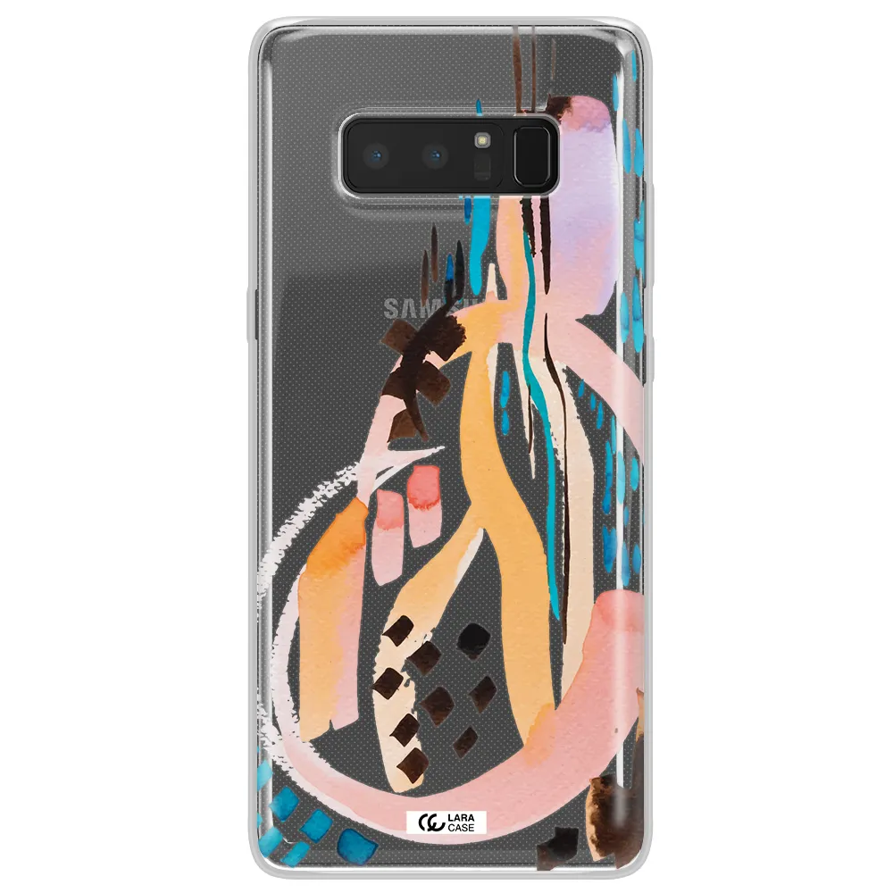 Watercolor Brush Paint Samsung Note 8 Clear TPU Case
