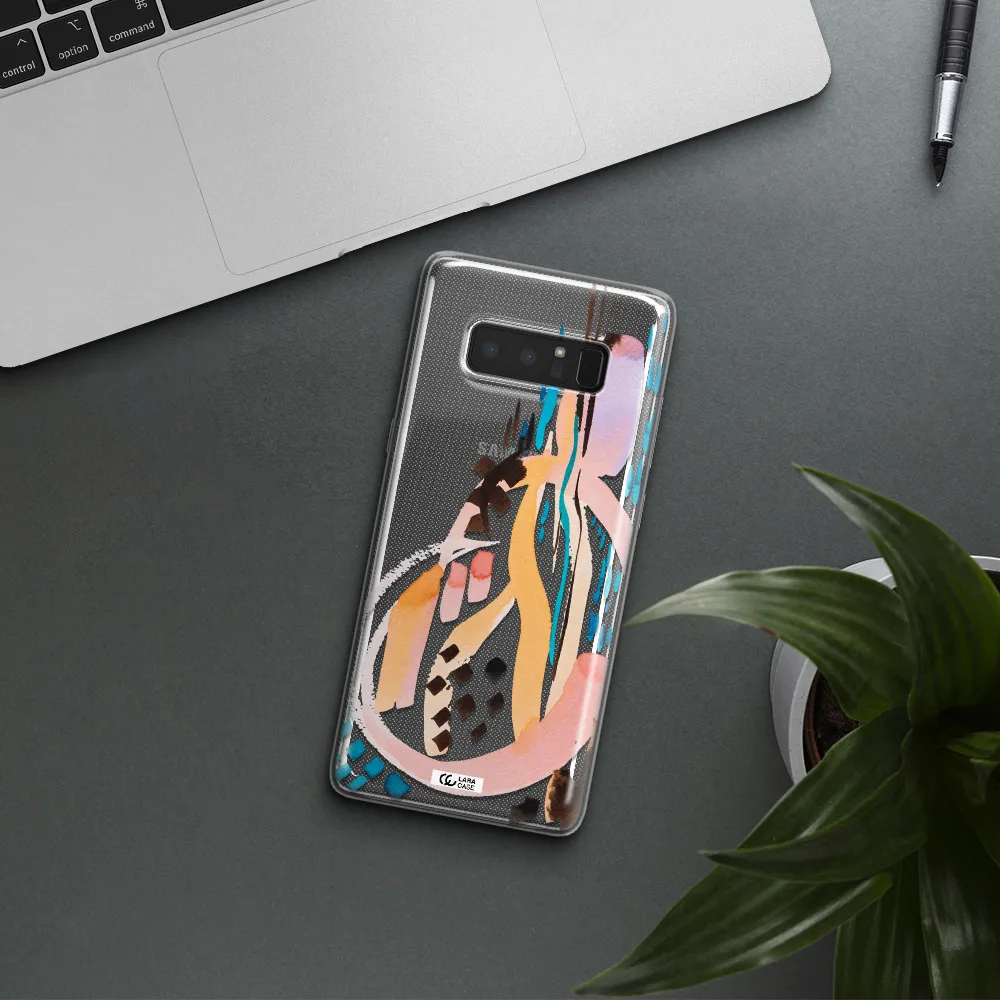 Watercolor Brush Paint Samsung Note 8 Clear TPU Case