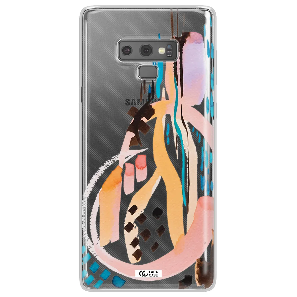 Watercolor Brush Paint Samsung Note 9 Clear TPU Case