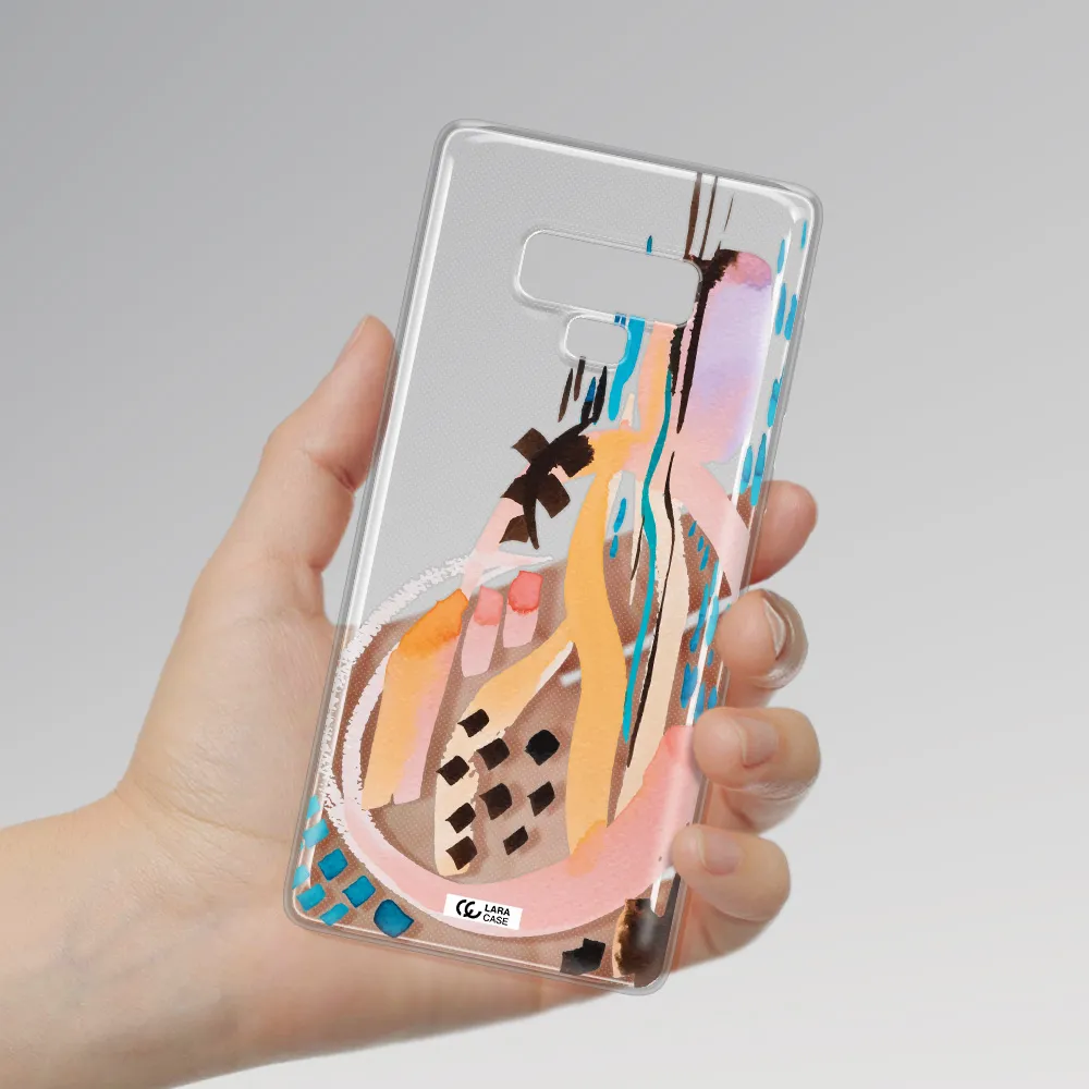Watercolor Brush Paint Samsung Note 9 Clear TPU Case