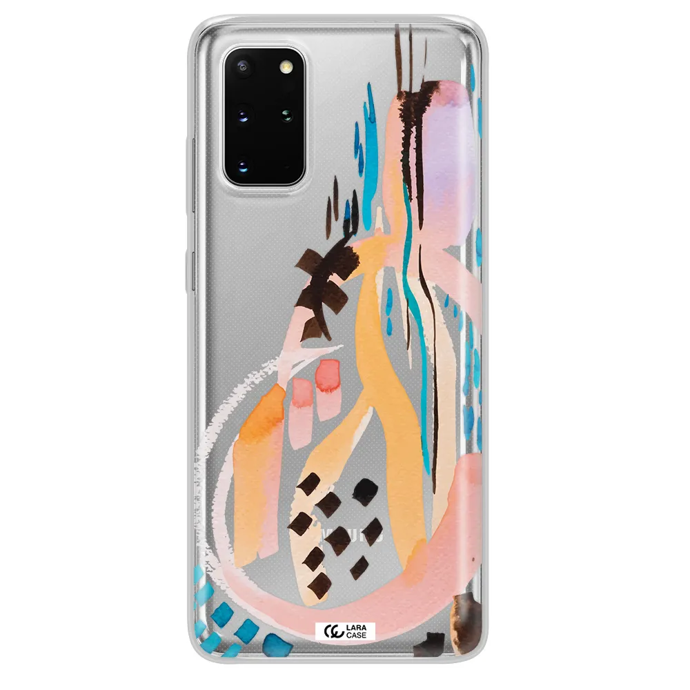 Watercolor Brush Paint Samsung S 20 Plus Clear TPU Case