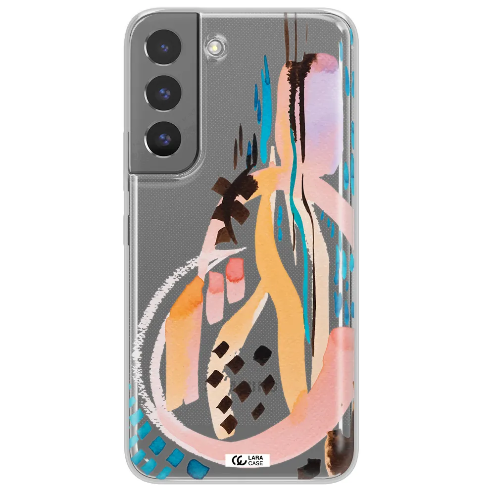 Watercolor Brush Paint Samsung S 22 Clear TPU Case