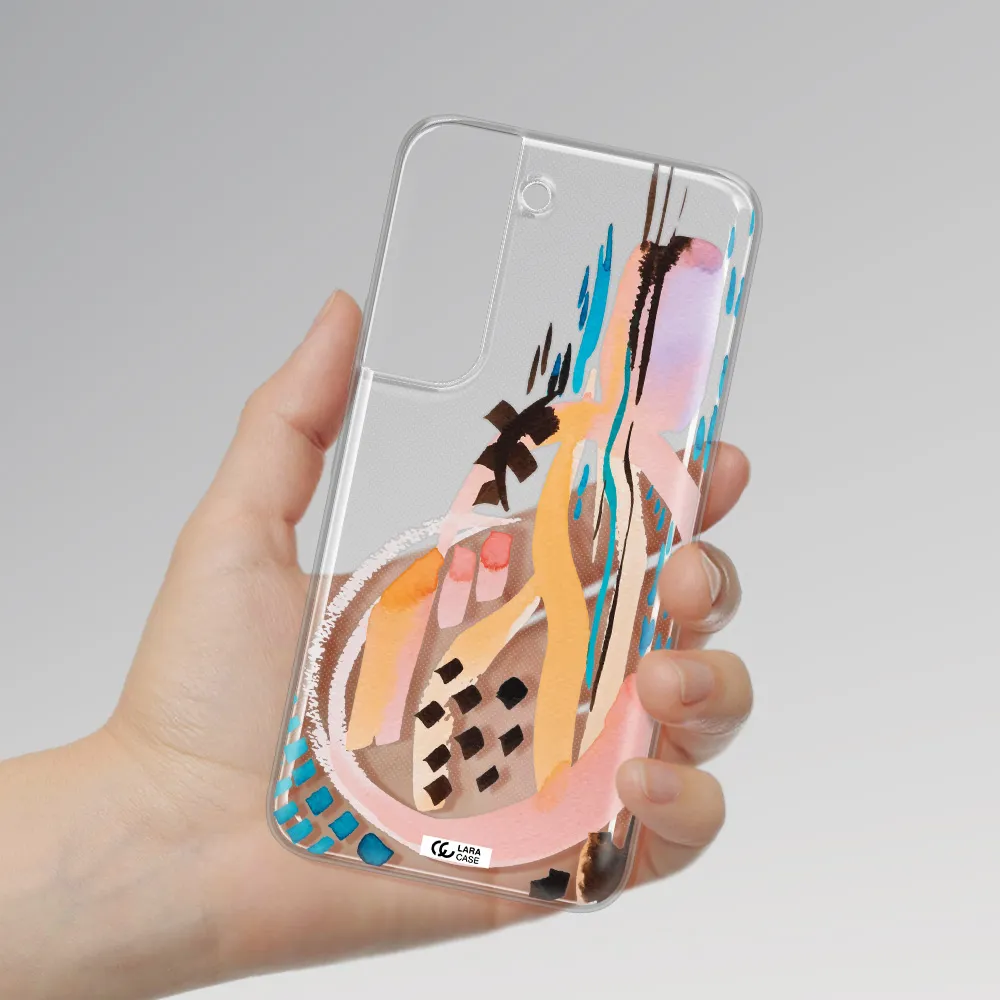 Watercolor Brush Paint Samsung S 22 Clear TPU Case