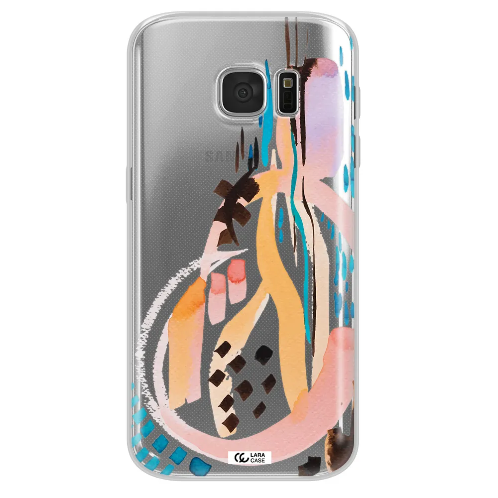 Watercolor Brush Paint Samsung S 7 Clear TPU Case