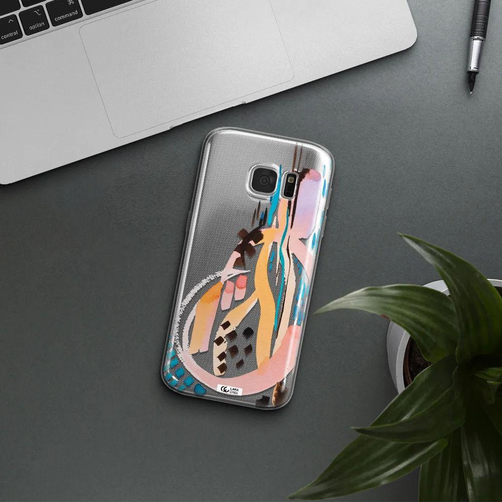Watercolor Brush Paint Samsung S 7 Clear TPU Case