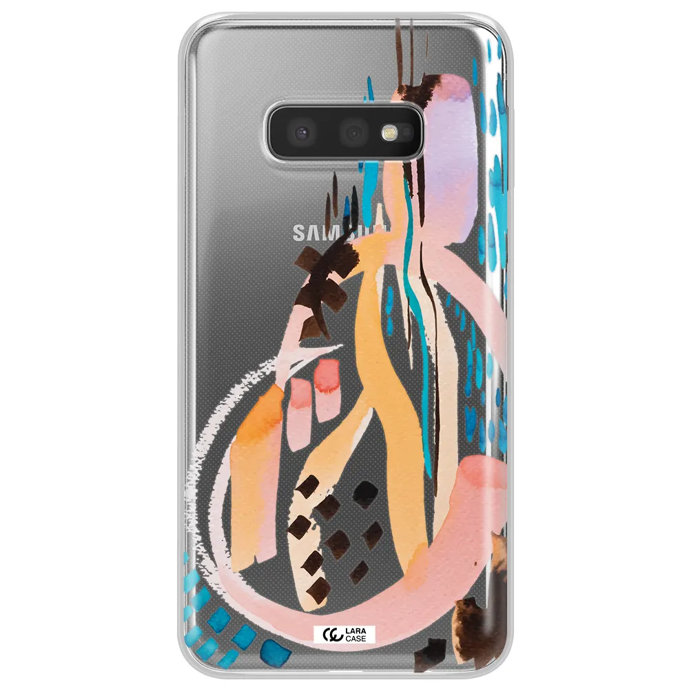 Watercolor Brush Paint Samsung S10e Clear TPU Case
