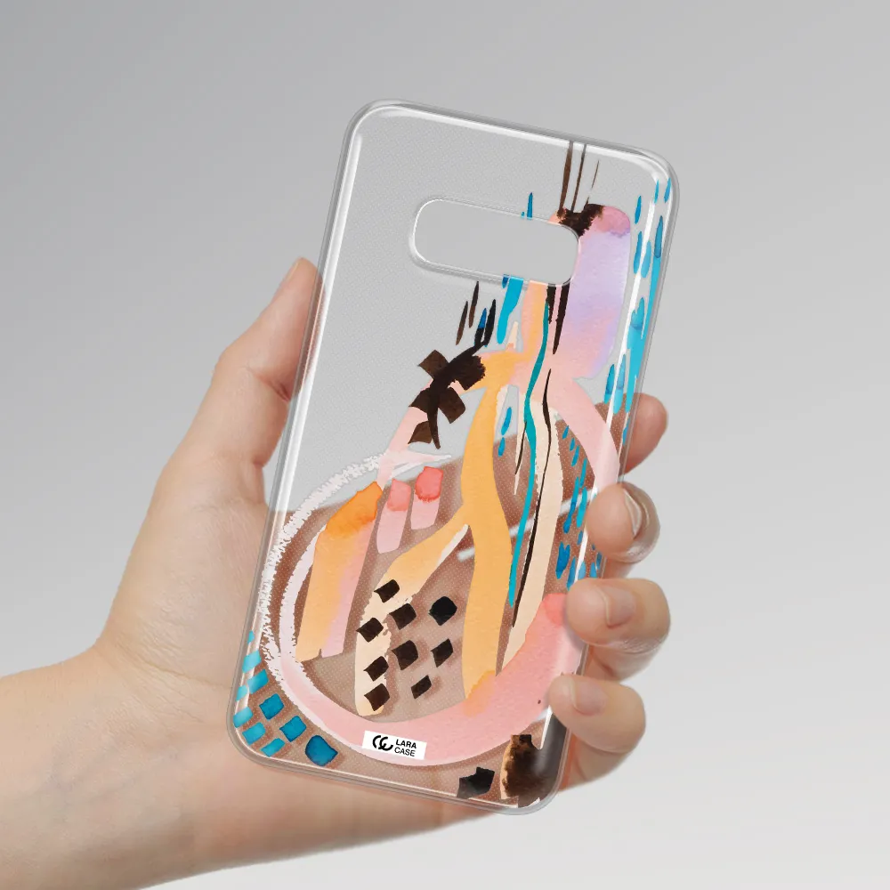 Watercolor Brush Paint Samsung S10e Clear TPU Case