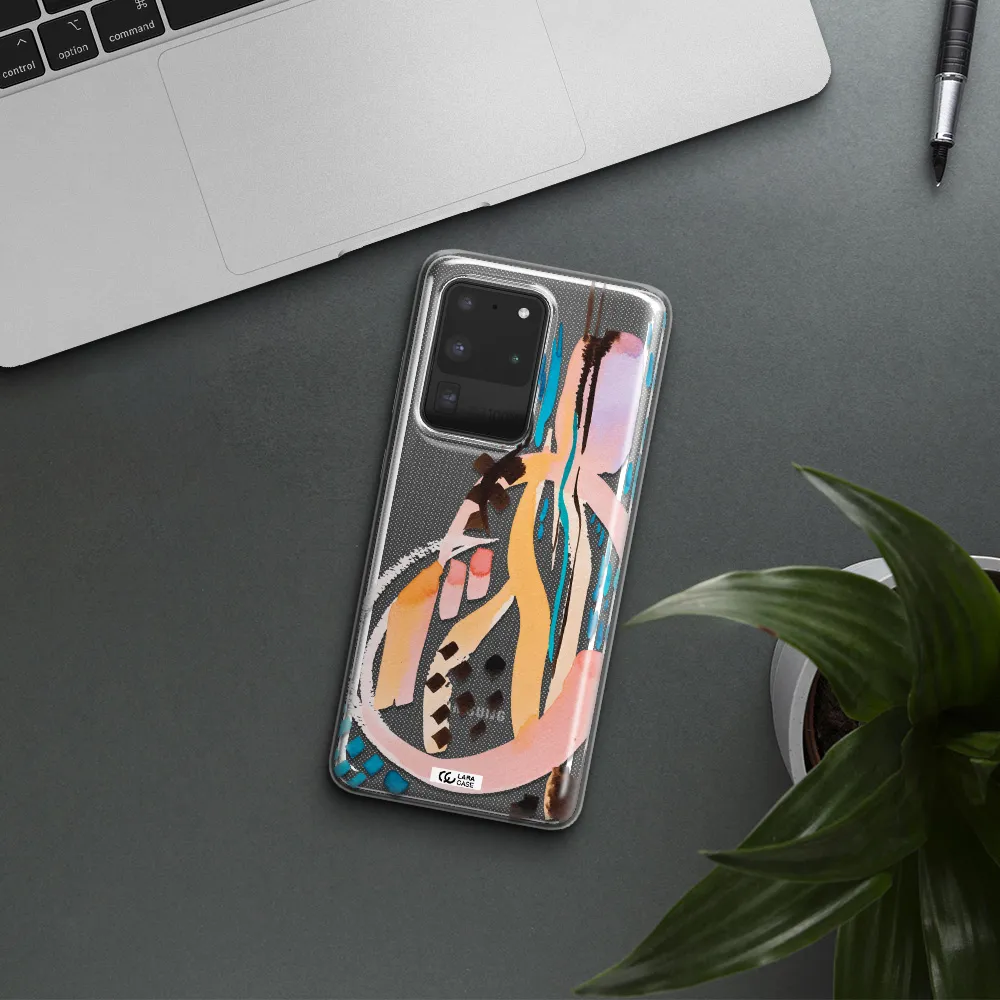 Watercolor Brush Paint Samsung S20 Ultra Clear TPU Case