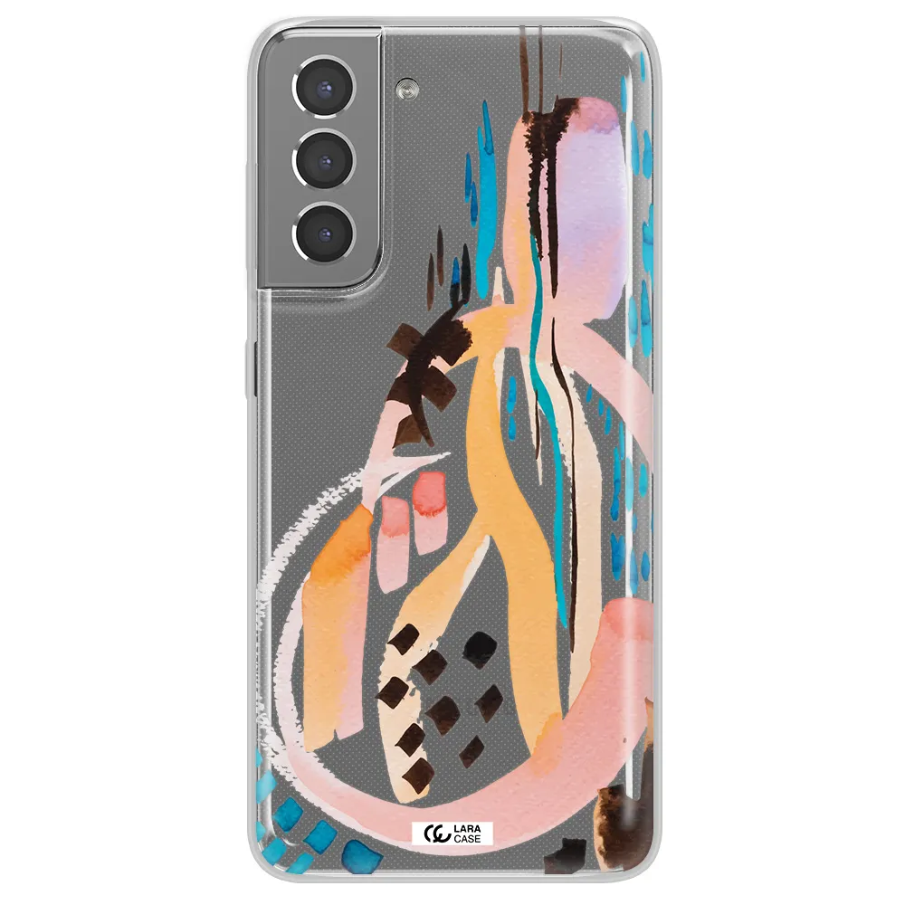 Watercolor Brush Paint Samsung S21 Plus Clear TPU Case
