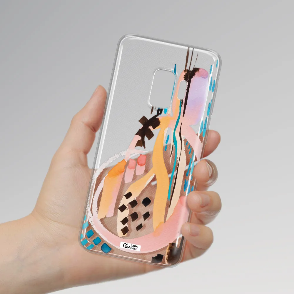 Watercolor Brush Paint Samsung S9 Clear TPU Case