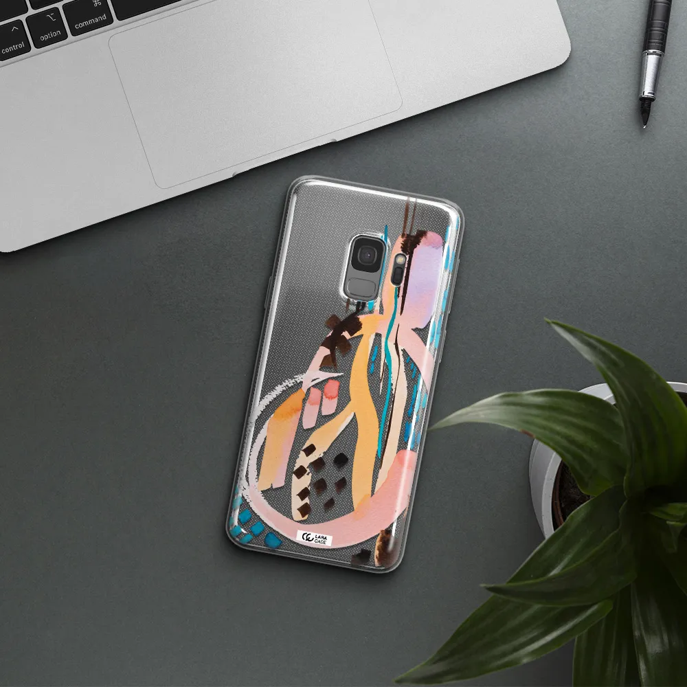 Watercolor Brush Paint Samsung S9 Clear TPU Case