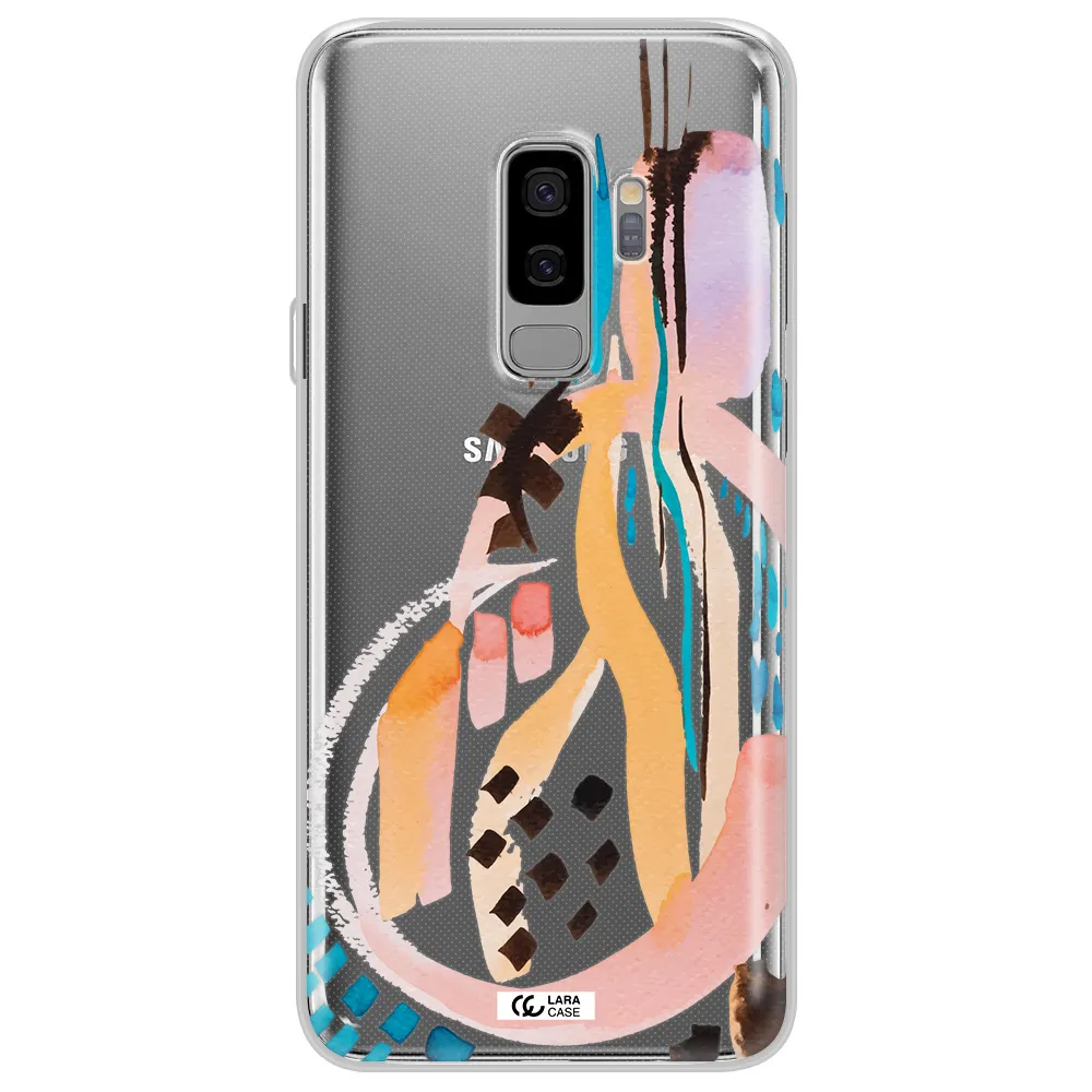 Watercolor Brush Paint Samsung S9 Plus Clear TPU Case