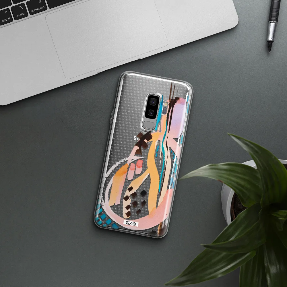 Watercolor Brush Paint Samsung S9 Plus Clear TPU Case