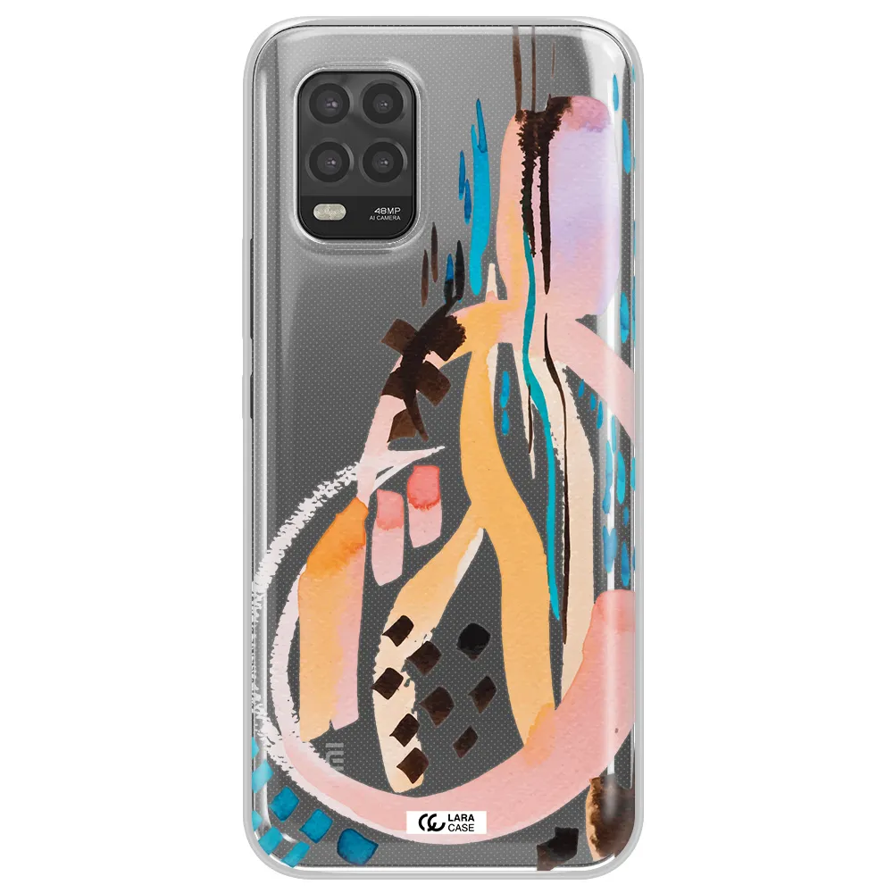 Watercolor Brush Paint Xiaomi Mi 10 Lite Clear TPU Case