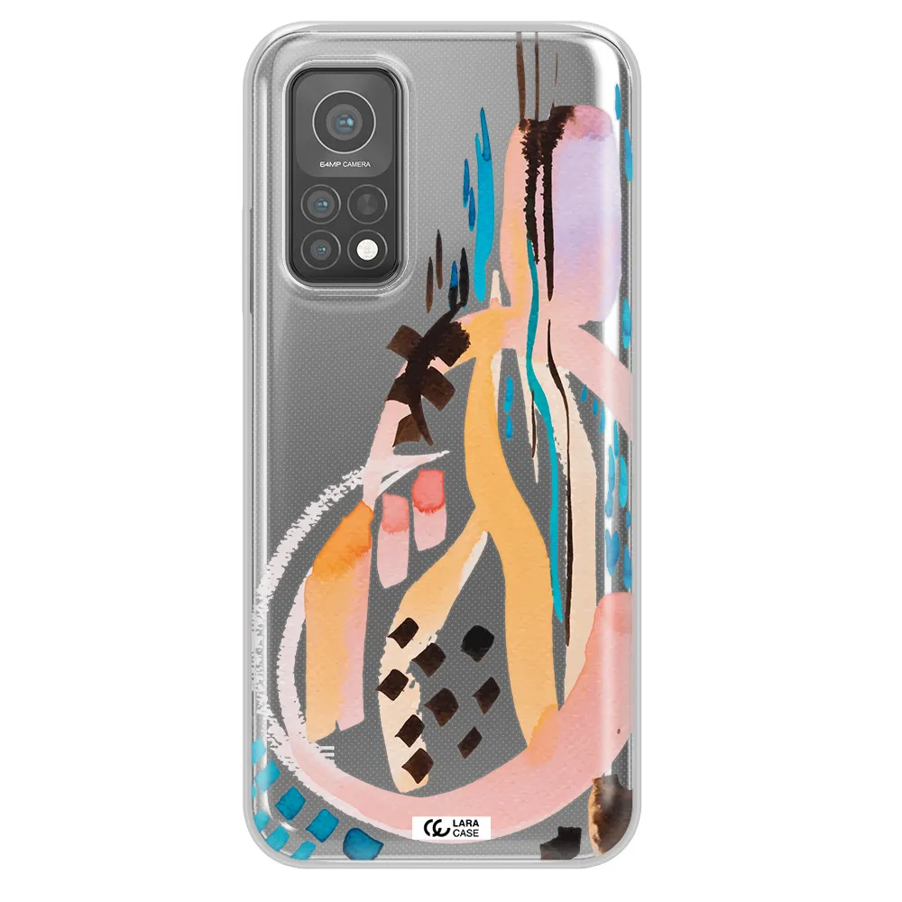 Watercolor Brush Paint Xiaomi Mi 10 T Pro Clear TPU Case