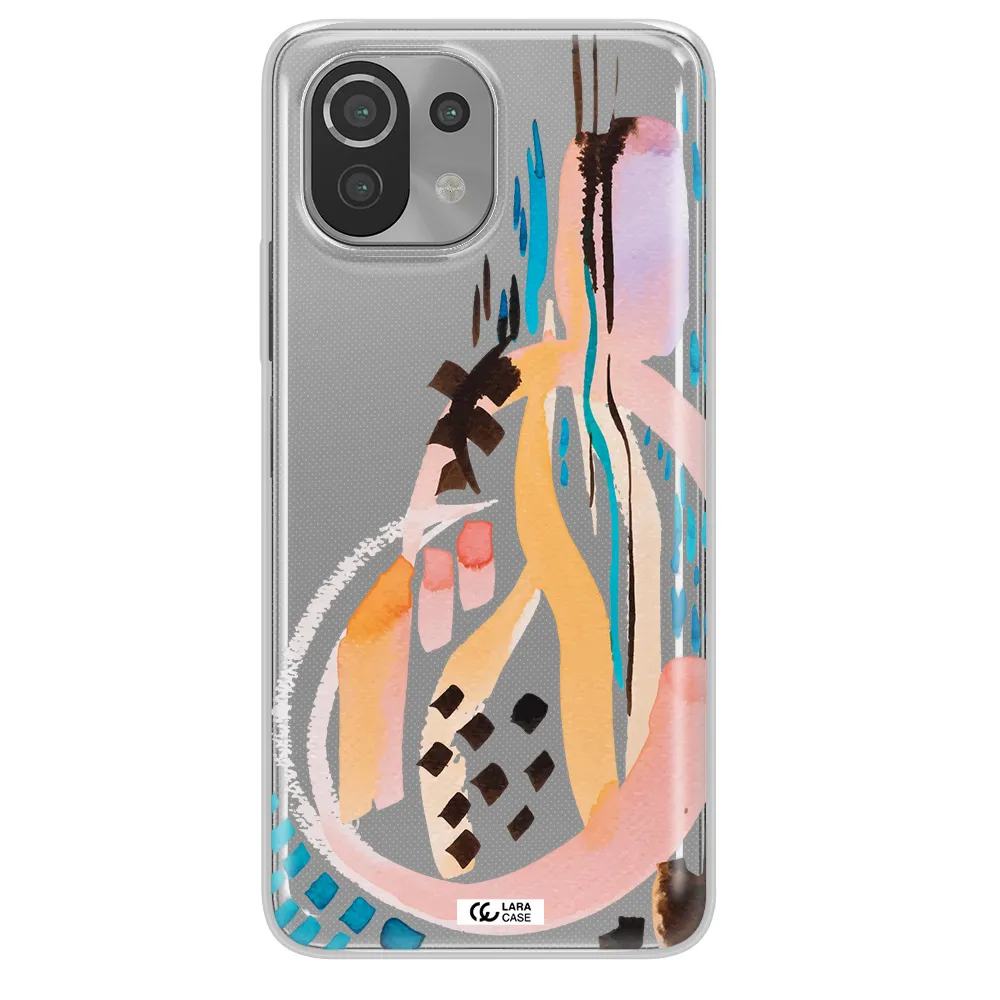 Watercolor Brush Paint Xiaomi Mi 11 Lite Clear TPU Case