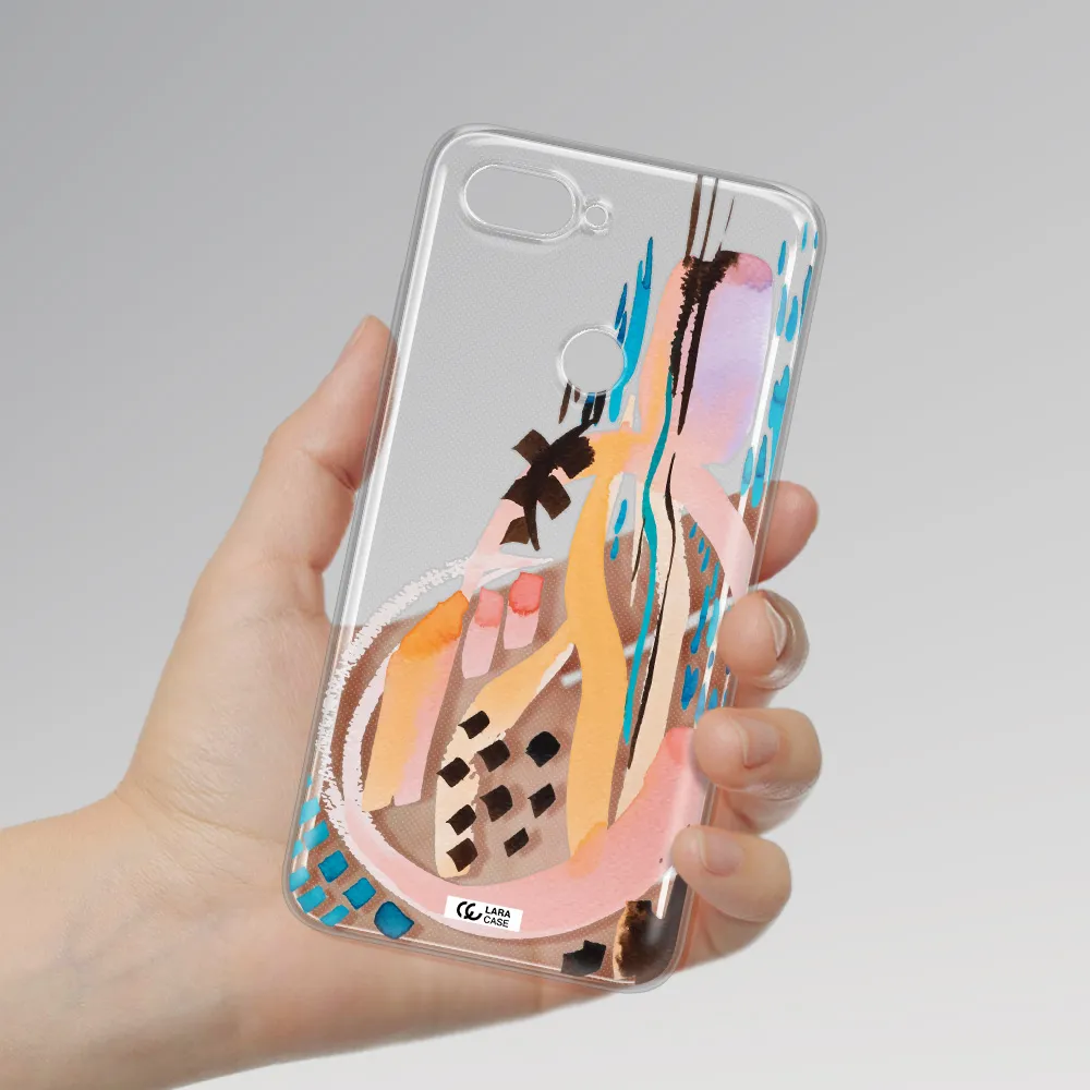 Watercolor Brush Paint Xiaomi Mi 8 Lite Clear TPU Case