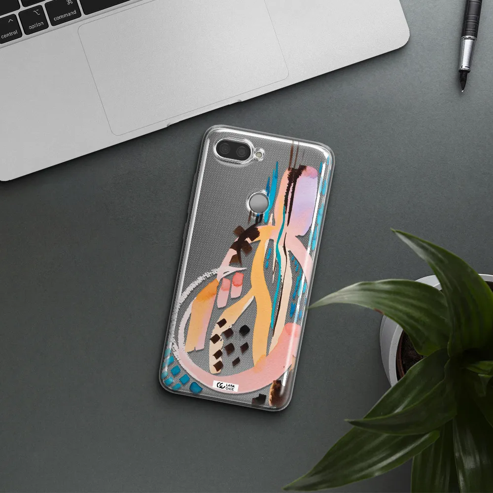 Watercolor Brush Paint Xiaomi Mi 8 Lite Clear TPU Case