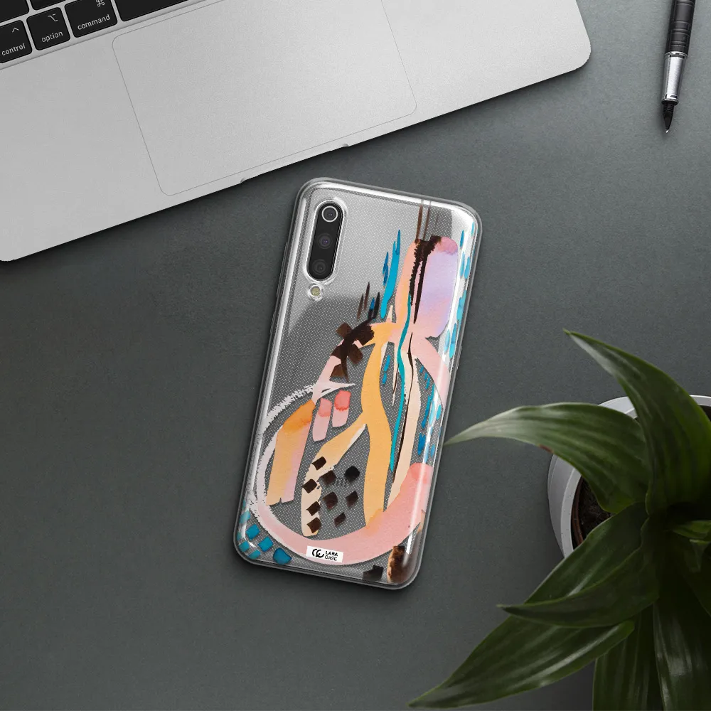 Watercolor Brush Paint Xiaomi Mi 9 Clear TPU Case