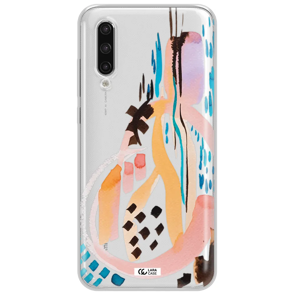 Watercolor Brush Paint Xiaomi Mi 9 Lite Clear Tpu Case