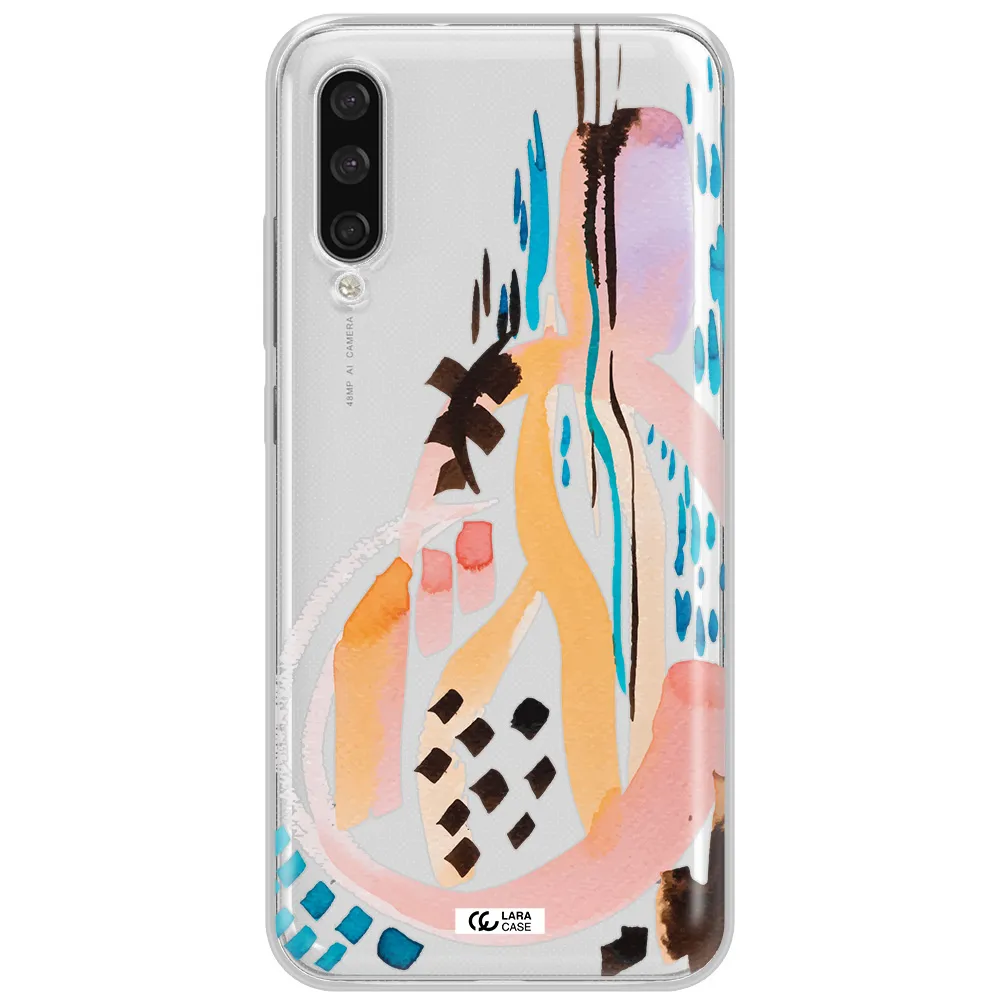 Watercolor Brush Paint Xiaomi Mi A3 Clear Tpu Case