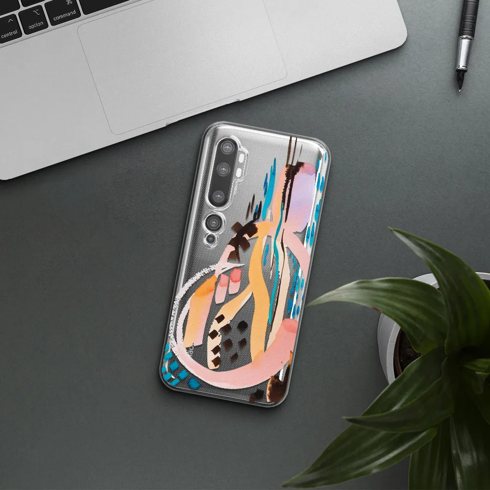 Watercolor Brush Paint Xiaomi Mi Note 10 Clear TPU Case