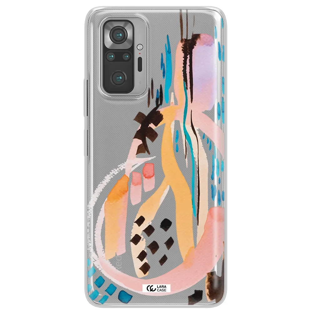 Watercolor Brush Paint Xiaomi Note 10 Pro Clear TPU Case