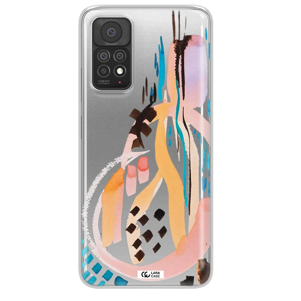 Watercolor Brush Paint Xiaomi Note 11 Pro Clear TPU Case