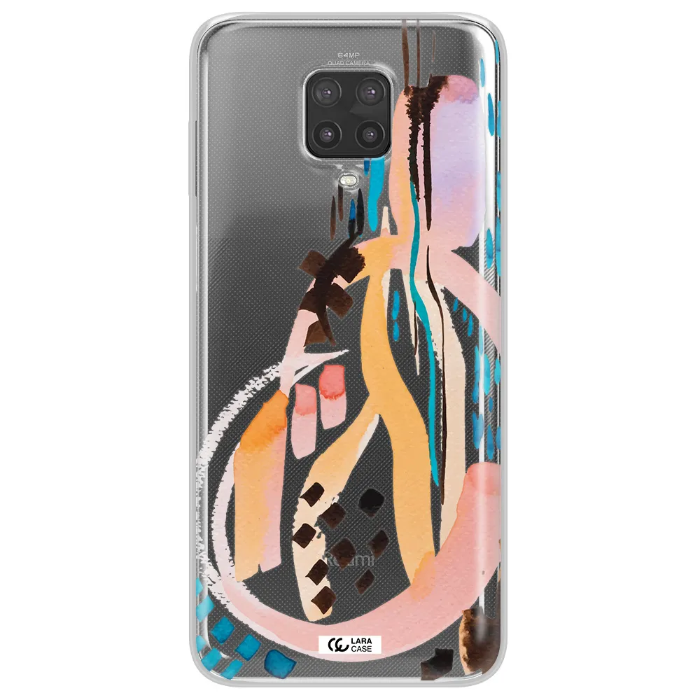Watercolor Brush Paint Xiaomi Note 9 Pro Clear TPU Case