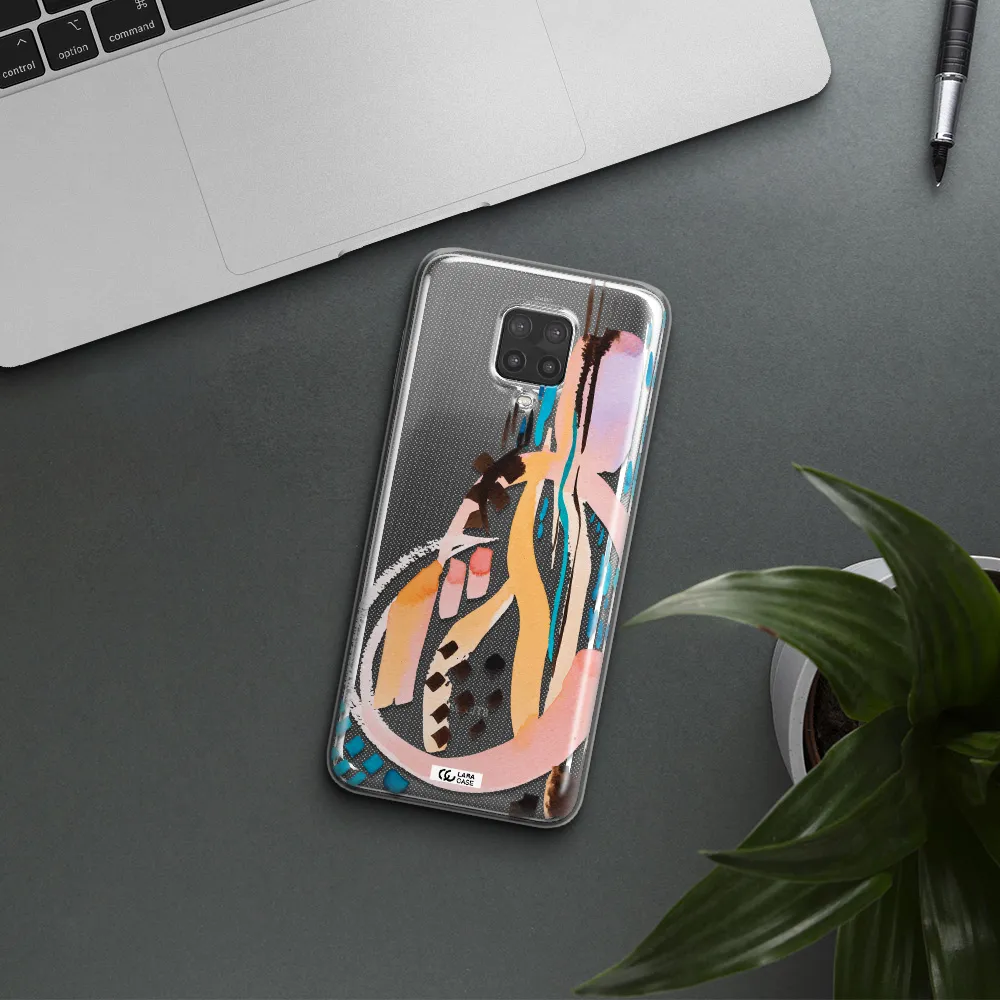 Watercolor Brush Paint Xiaomi Note 9 Pro Clear TPU Case