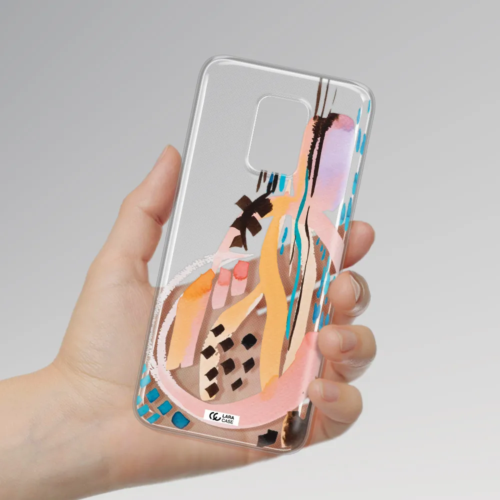 Watercolor Brush Paint Xiaomi Note 9S Clear TPU Case