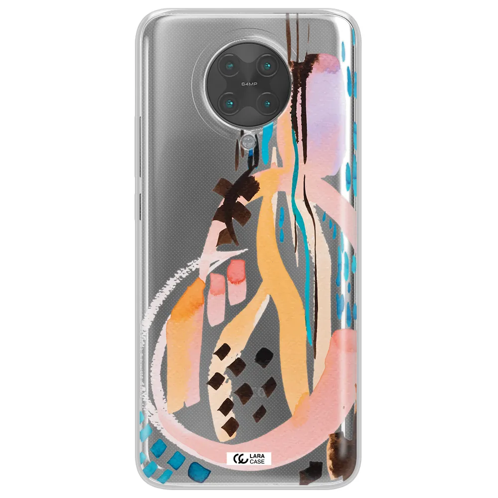 Watercolor Brush Paint Xiaomi Poco F2 Pro Clear TPU Case