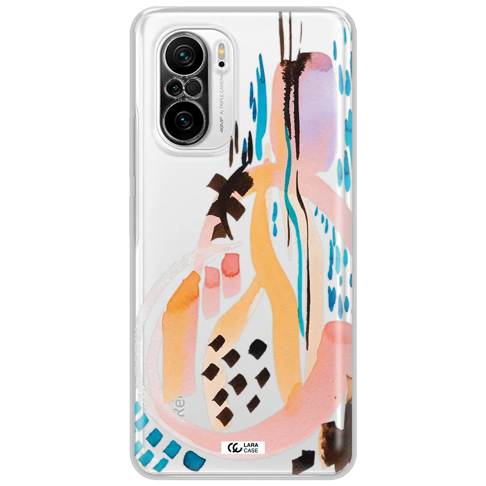 Watercolor Brush Paint Xiaomi Poco F3 Clear Tpu Case