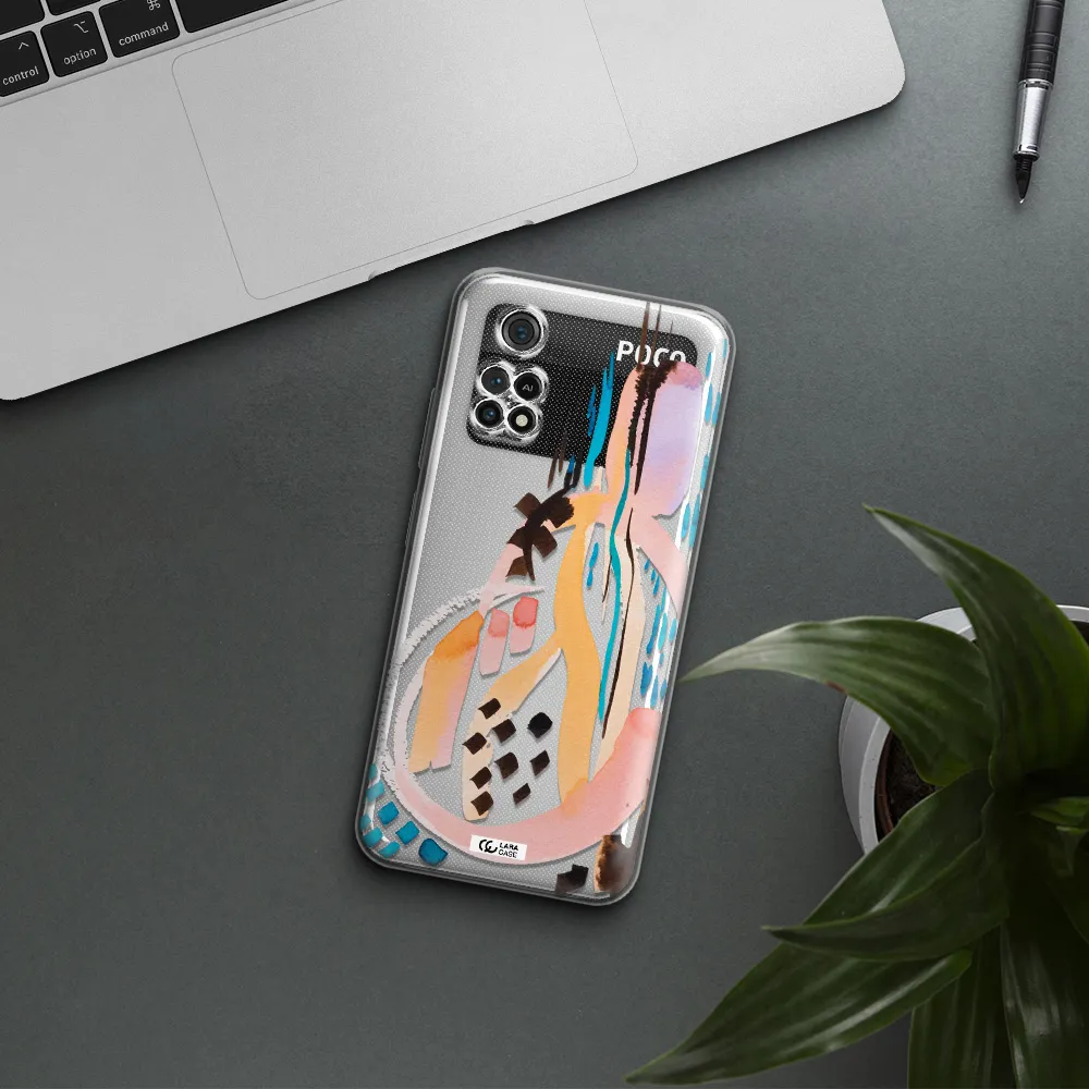 Watercolor Brush Paint Xiaomi Poco M4 Pro 4G Clear Tpu Case