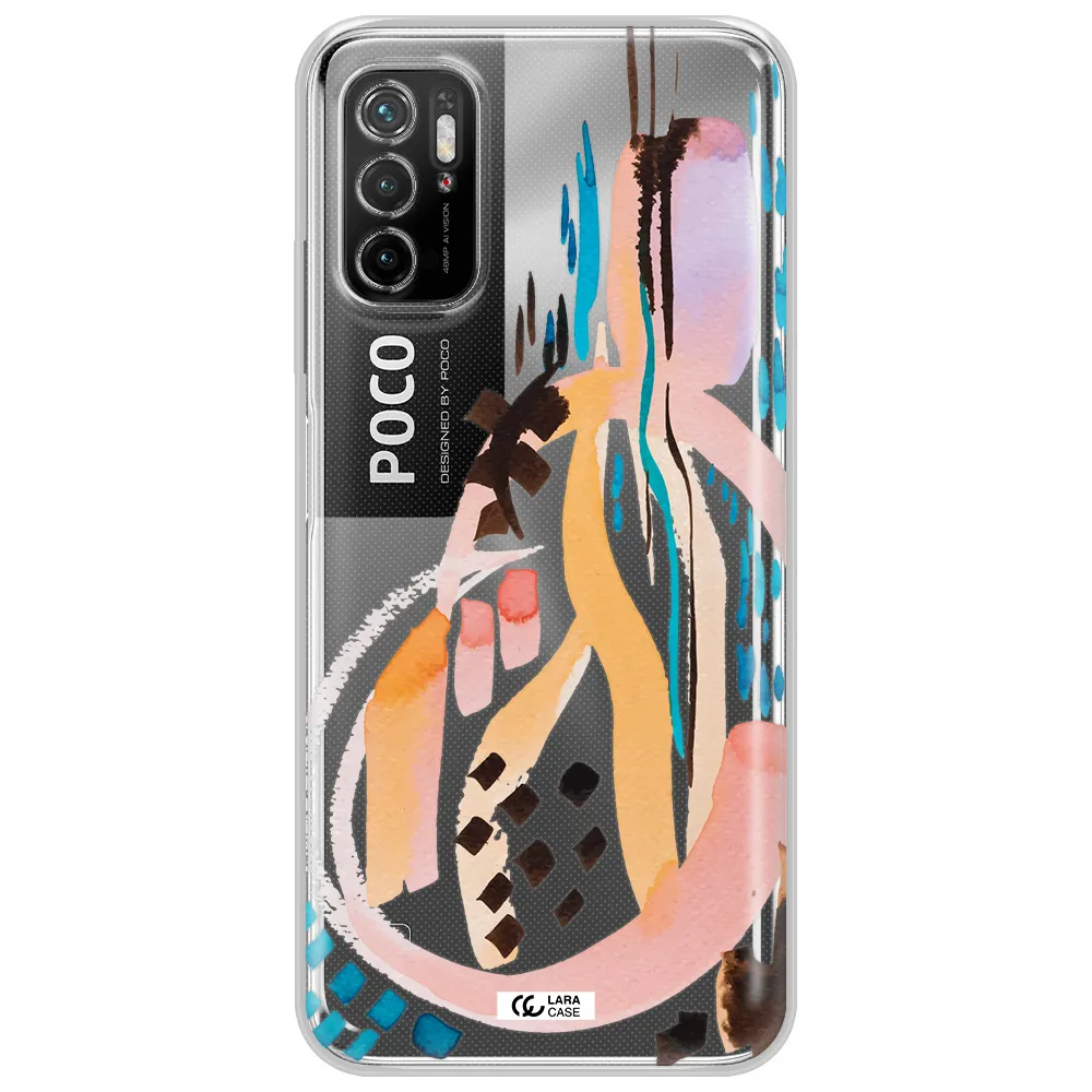 Watercolor Brush Paint Xiaomi Poco M4 Pro 5G Clear Tpu Case