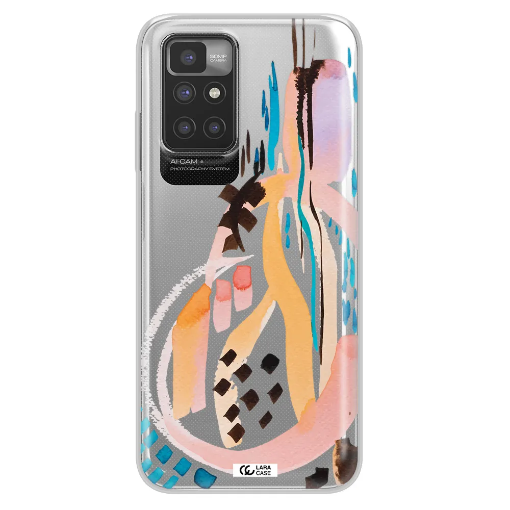 Watercolor Brush Paint Xiaomi Redmi 10 Clear TPU Case