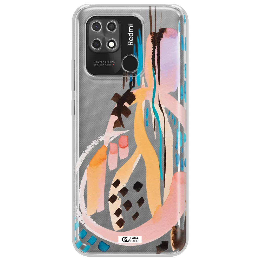 Watercolor Brush Paint Xiaomi Redmi 10C Clear TPU Case