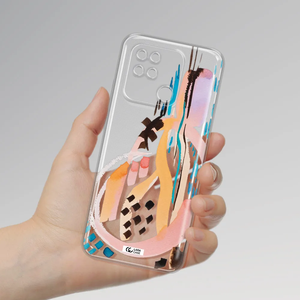 Watercolor Brush Paint Xiaomi Redmi 10C Clear TPU Case