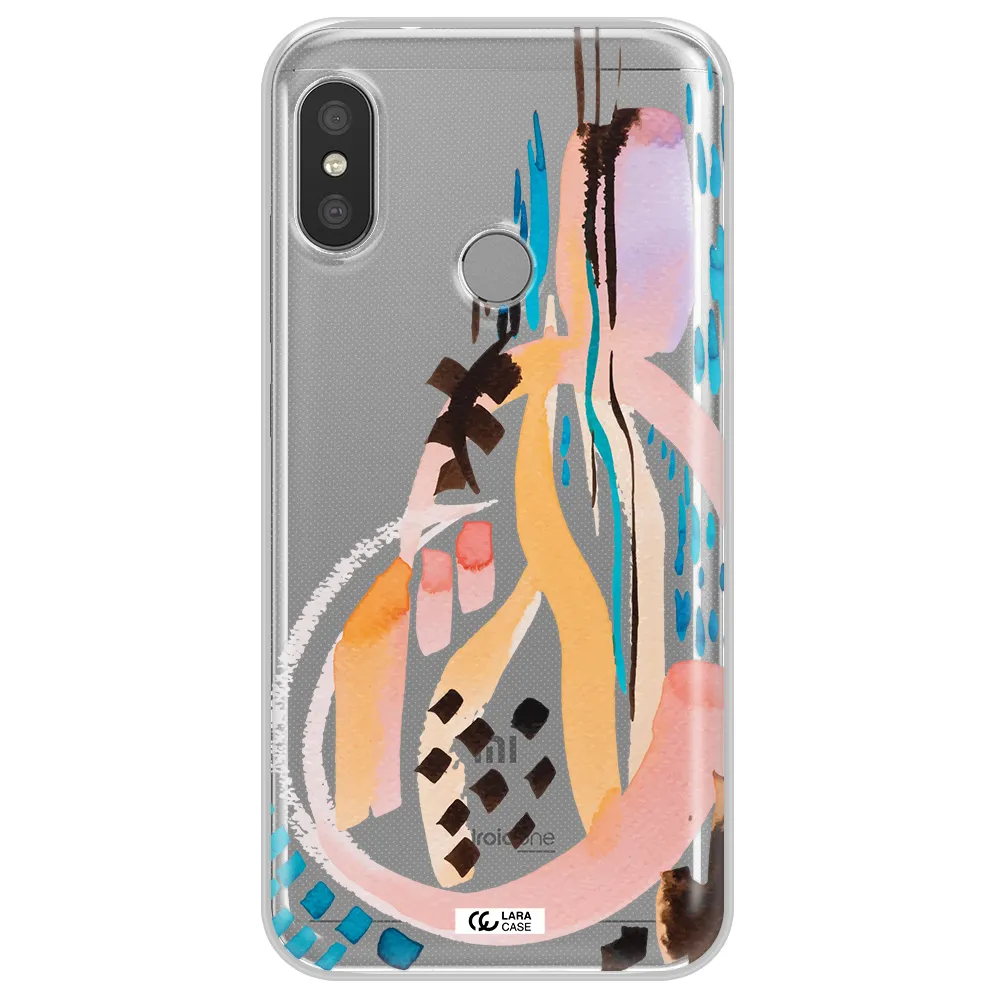 Watercolor Brush Paint Xiaomi Redmi 6 Pro Clear TPU Case