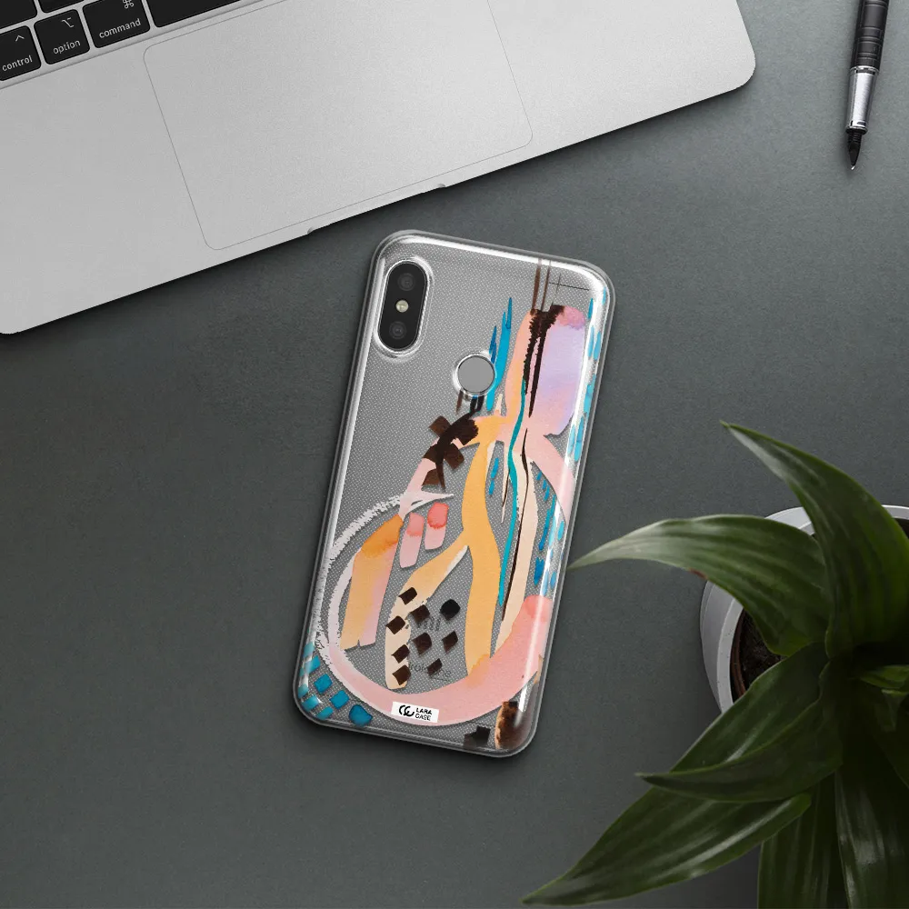 Watercolor Brush Paint Xiaomi Redmi 6 Pro Clear TPU Case