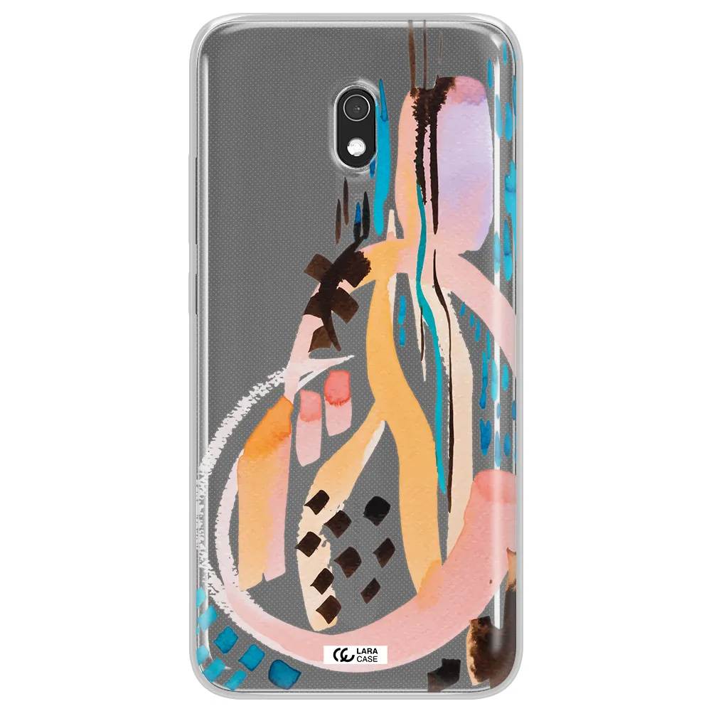 Watercolor Brush Paint Xiaomi Redmi 8A Clear TPU Case