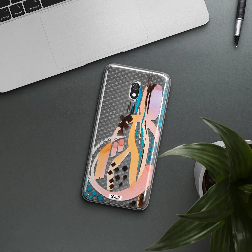 Watercolor Brush Paint Xiaomi Redmi 8A Clear TPU Case