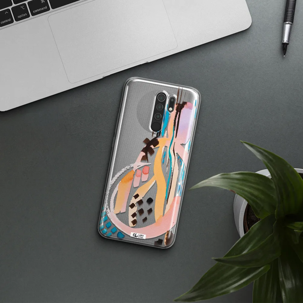 Watercolor Brush Paint Xiaomi Redmi 9 Clear TPU Case