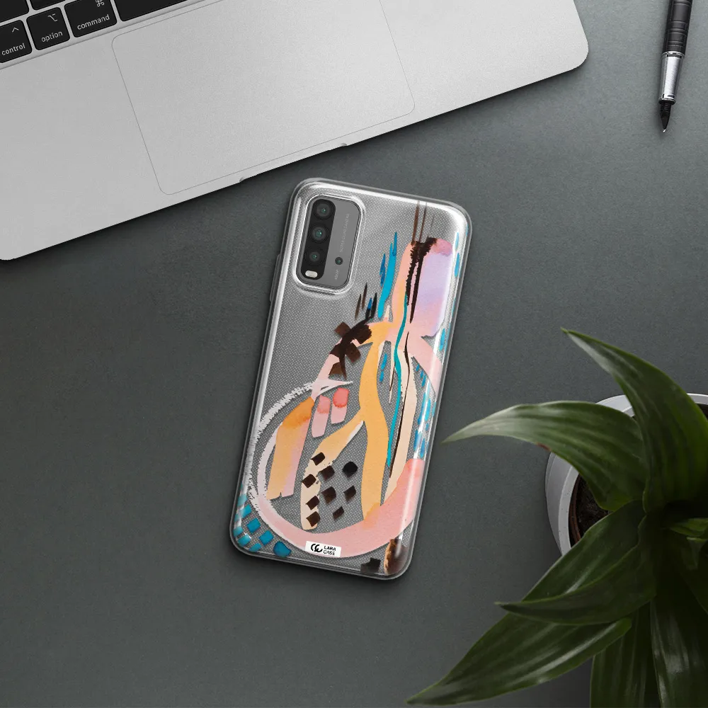 Watercolor Brush Paint Xiaomi Redmi 9T Clear TPU Case