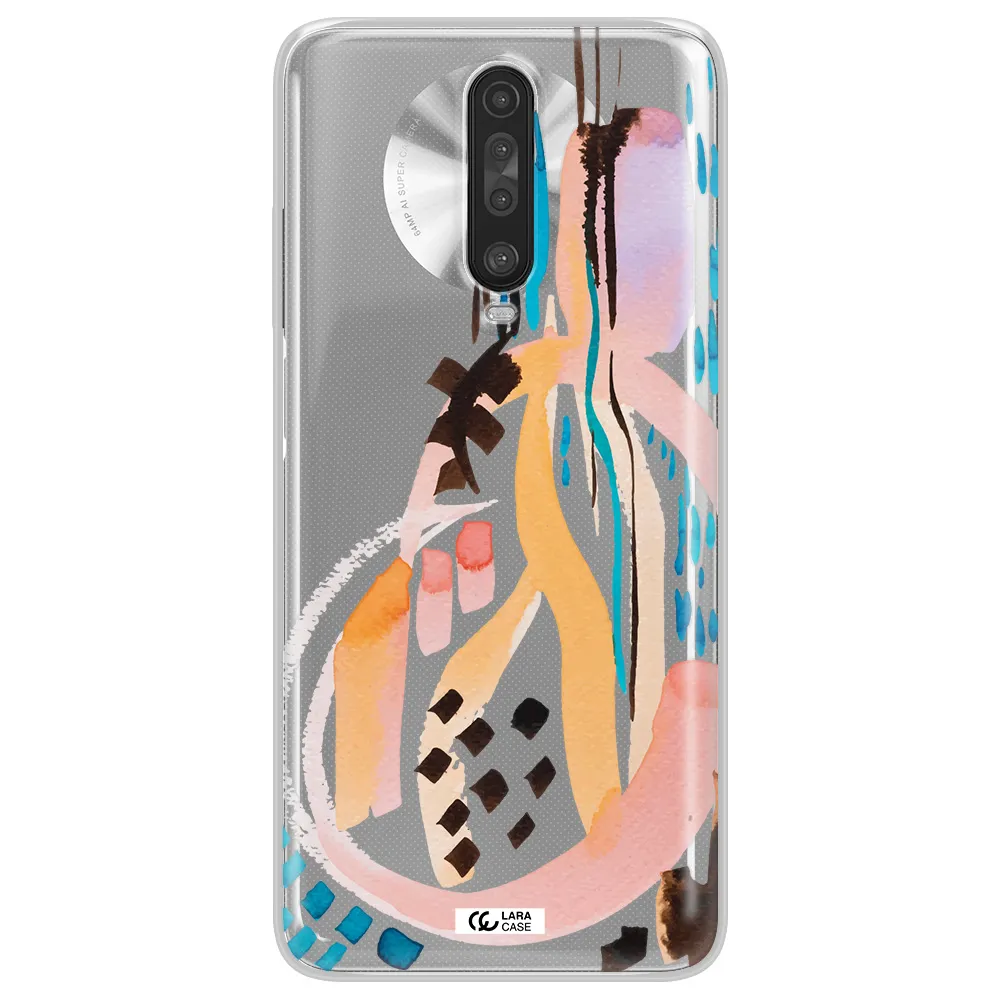 Watercolor Brush Paint Xiaomi Redmi K30 Clear TPU Case