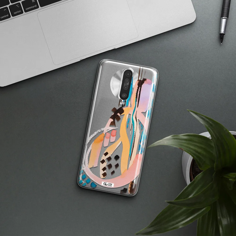 Watercolor Brush Paint Xiaomi Redmi K30 Clear TPU Case