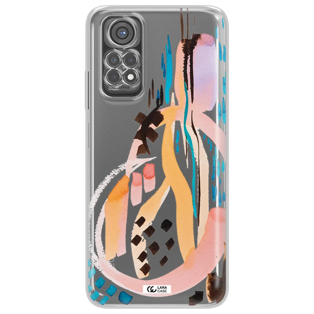 Watercolor Brush Paint Xiaomi Redmi Note 11S Clear Tpu Case