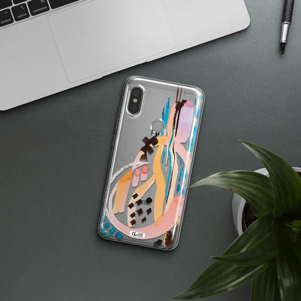 Watercolor Brush Paint Xiaomi Redmi Note 6 Pro Clear TPU Case